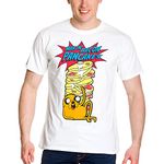 ADVENTURE TIME Men's Pancakes T-Shirt, White, Large