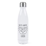 Best Auntie Ever No.1 Trophy Double Wall Water Bottle Insulated Stainless Steel Sports Drinks 500ml White