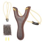 TIYURENER Solid Wooden Slingshot with Classic Construction Hunting Slingshot for Catapult Game Outdoor (1pcs)