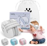 LIODUX Baby Ear Protection for Babies and Toddlers up to 36 Months - Noise Reduction Earmuffs - Comfortable Baby Headphones for Sleep, Travel Live Concerts, Events (White), White, Unisex