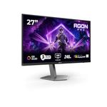 AOC Agon Pro AG276UZD - 27 inch QD OLED 4K UHD Gaming Monitor, 240 Hz, 0.03 ms, FreeSync Prem Pro, G-Sync comp., Height Adjust, HDR400 (3840x2160, 2xHDMI, DisplayPort, USB Hub) Black