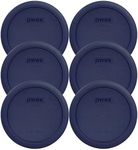 Pyrex 7201-PC Round 4 Cup Storage Lid for Glass Bowls (4, Poppy Red)