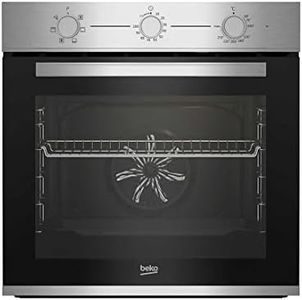 Beko Conjunto BSE22120X Horno+Placa INOX Aq, 50 W, 66 litros, Acero aleado, Negro