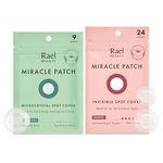 Rael Miracle Cover Bundle - Invisible Cover & Microcrystal Patches, Hydrocolloid, Skin Care, Facial Stickers (33 Count)