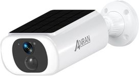 Solar Security Camera Outdoor Wireless,ANRAN Camera Surveillance Exterieur with Embedded Solar Panel,2K Resolution,Alexa Compatible,Color Night Vision, 2-Way Talk, IP67 Waterproof (White)