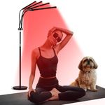 Red light lamp with Stand, Red Light Lamp for Body,180LEDs Infrared Light Lamp 3-in-1 Chip Design, 660nm&850nm&940nm Red Light Lamp Device at Home/Office