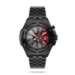 TOC-G GT 63 GYRO Men's Watch | with Spinning Wheel and Push Brakes | 304L Stainless Steel with LUMINUOUS Watch Hands (Black)