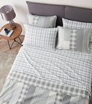 Eddie Bauer - Queen Sheets, Cotton Flannel Bedding Set, Brushed for Extra Softness, Cozy Home Decor (Beacon Hill Ivory)