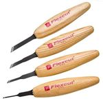 Flexcut MT200 4pc Micro Skew Chisels Woodcarving Tools RAMELSON