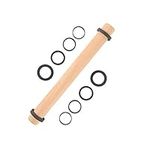 Super Kitchen Adjustable Beech Wood Rolling Pin with Removable Silicone Thickness Guide Rings- Wooden Dough Roller Baking Accessory for Pizza, Pasta, Cookie, Pastry, Fondant Icing (40 x 3.9 cm)