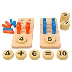 Smartbee Toys Math Learning Kit | Counting Peg Board For Kids | Number, Addition And Subtraction Game | Montessori Educational Wooden Toys | Age 3-7 | Gift For Kids