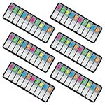 NEWEST 1200 Pieces Number Index Stickers, Self Adhesive 0 to 9 Index Tabs Transparent Page Tabs Consecutive Number Labels for Binders Books Notebooks (6 Pack)