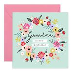 CENTRAL 23 Happy Mothers Day Card Grandma - Grandma Birthday Cards - 'Grandma, Happy Birthday' - Gift For Her Women Nana - Sweet Birthday Cards For Grandmother - Comes With Cute Stickers