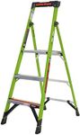 Little Giant Ladders 1303-953 Mighty Lite, 3 Tread, Fibreglass GRP, HiViz Green, Platform Step Ladder, EN131 Professional