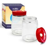 volila Fermentation Jars - 1.4 Litre Fermenting Jar with Airlock - 2 Pack Fermentation Jar with 1 Way Air Release Vent Used as Kimchi Container, Kombucha, Sourdough and Sauerkraut Fermentation Jars