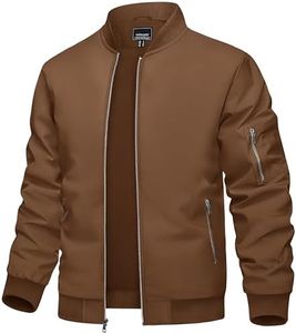 TACVASEN Bomber Jacket Men Casual Jacket Outdoor Windbreaker Lightweight Bomber Jackets 2025 Trendy Stylish Fall Spring Coats Outdoor Casual Jackets