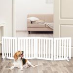 Advwin Wooden Pet Gate,3-Panel Dog 