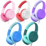 iClever Upgraded Kids Headphones for School Bulk 5Pack, Foldable & Swivel Design, 85dBA Safe Volume, Tangle-Free Cord, HD Stereo, 3.5mm Jack for Students/Classroom/Tablets/Laptops