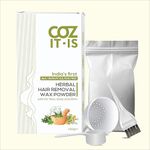 COZ IT IS INDIA'S FIRST BaS/BARIUM SULFIDE FREE HERBAL HAIR REMOVAL WAX POWDER SAFE FOR FACE, BODY & BIKINI