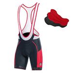 Santic Cycling Bib Shorts Men Pro Gel Padded Bike Pants with Color-Blocking