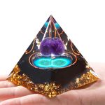 XIANNVXI Healing Crystal Tower Orgonite Orgone Tower,Amethyst Fluorite Crystal Gemstone Tower,Healing Crystal Gifts Spiritual Gifts for Women Men