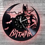 Batman Wall Clock,Wall Clock for Living Room,Home Decoration,Room Decor,Wall Decoration,Birthday Present,Gift for Friends,Modern Design,for Living Room,12 INCH (LED)