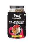 True Elements Protein Muesli 1kg - 24g Clean Protein | With 15% Millets, Almonds, Seeds & Black Currant | High Protein Breakfast Cereal | 100% Wholegrain Muesli