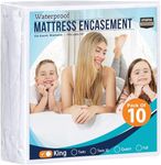Utopia Bedding Zippered Mattress Encasement King Size (Pack of 10), 100% Waterproof, Dust Mite and Bed Bug Proof Mattress Protector, Absorbent 6-Sided Mattress Cover