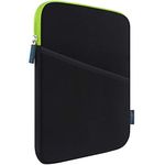 Lacdo 10.1-inch Waterproof Shockproof Neoprene Sleeve Case Cover Protective Pouch Bag for Apple iPad Air / iPad Air 2 With Retina Display / iPad 4 3 2 / Samsung Galaxy Tab 4, 3, Note Tablets / With Side Pocket Green/Black