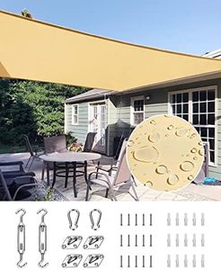 Quictent 12x16 ft Waterproof Sun Shade Sail for Patios 185G Polyester Fabric Cloth, 98% UV Block Outdoor Awning Shelter for Commercial, Backyard, Garden, Deck, Hardware Kit Included