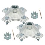 Nakkaa 2 Pcs Rear Axle Wheel Hub W/Nut Compatible with Trx420 Fe Trx420Fm Rancher 420 4X4 2007-2013