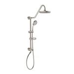 PULSE Showerspas 1011-BN Kauai Retro-Fit Rain Shower System with Handshower and Adjustable Slide Bar, Brushed Nickel Finish