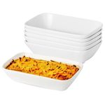 XINLTC 13.5oz Ceramic Baking Dish Small, 7×4.3 inch Rectangle Baking Dishes for Airfryer, Individual Casserole Dishes for the Oven, Ceramic Oven Dish for Cooking, Single Serve Baking Dishes, Set of 6