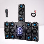 KVY 9500W Home Theatre 5.1 with 5 Speaker and Loud Sound, Deep Bass - Best Party Home Theatre (5.1 Channel)