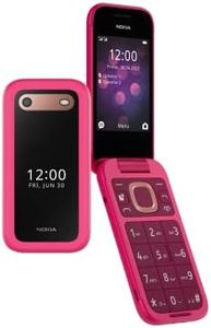 Nokia 2660 Flip Dual-SIM 128MB ROM + 48MB RAM (GSM Only | No CDMA) Factory Unlocked Android 4G/LTE Smartphone (Pop Pink) - International Version