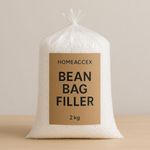 Homeaccex Bean Bag Filler 2 Kg Bean Bag Beans Refill Thermocol Balls Virgin EPS Beans, 2 KG Beans Refill