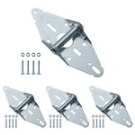 HOME MASTER HARDWARE 4 Pack Garage Door Hinge Heavy Duty 14 Gauge Steel #1 with Galvanized Finish - Residential/Light Commercial Garage Door Replacement