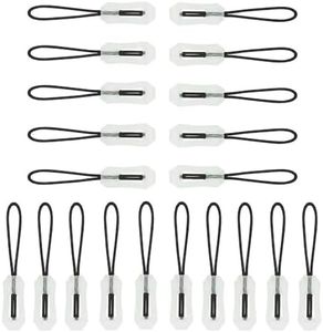 DACUAN Luminous Zipper Pulls Cord, 20pcs Glow in Dark Zipper Puller Head lost Luminous Pull Zippers, Replacement Extension Zip for Backpack Tent Rucksack Pendant Handbag