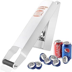 Chambridge Aluminum Can Compactor White – 8/12/16OZ Metal Can Crusher Heavy-Duty Wall-Mounted Smasher for Aluminum Seltzer, Soda, Beer Cans and Bottles for Recycling