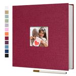 Vienrose Large Photo Album Self Adhesive for 4x6 8x10 Pictures Scrapbook Album DIY 40 Blank Pages with A Metallic Pen