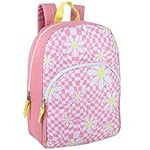 15 Inch Backpack for Boys Girls, Kids Backpacks for Preschool, Kindergarten, Elementary with Adjustable Padded Straps (Far-Out Flowers)