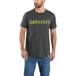 Carhartt Men's Force Relaxed Fit Midweight Short-Sleeve Logo Graphic T-Shirt, Carbon Heather, 3XL