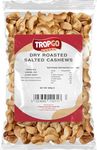 Tropgo Roasted Cashew Nuts 500g - Packed Fresh, Lightly Salted Cashew Nuts with Fibre, Protein and Minerals, Perfect for Snacking - Kosher Approved Cashews - Bulk Buy Nuts