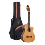 Ortega Guitars RCE131 Family Series Pro Nylon 6-String Guitar with Solid Cedar Top, Mahogany Body and Pickup