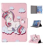 Universal 7 Inch Tablet Case Cover for Lenovo Tab E7/M7, Fusion5 7", Dragon Touch M7/Y88X Pro, Samsung Galaxy Tab A 7.0, VANKYO MatrixPad Z1 (Pink Unicorn Rainbow)