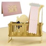 Congratulations Baby Card Girl, Birth Girl, New Baby, Baby Shower Girls, Baptism, G09.3