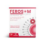 Ferosom Forte LCE Liposomal - Powder Gentle on the Stomach - 21g Elemental Iron Supplement with Vitamin B12, B6, D, C - Liquid Iron Supplements for Women, 20 Vegan Sachets – Made in Canada