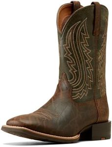 Ariat Men's Sport Big Country Cowboy Boot, Forest Green/Mahogany Elephant Print, 10.5