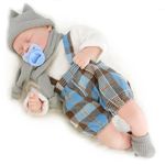 Bibi Doll Duncan - 18" Lifelike Large Size Soft Bodied Sleeping Baby Doll Girls Boys Toy Dolly With Sounds and Dummy Doll for Ages 18 Months +