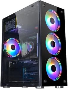 KRYNORCXY Gaming Computer Desktop Pc Core i7-2600 CPU/GT 730 4GB Dedicated Graphics Card/16GB Ram/RGB Cabinet/Windows 10 Pro/WiFi-Ready to Play (256GB SSD/1TB HDD)